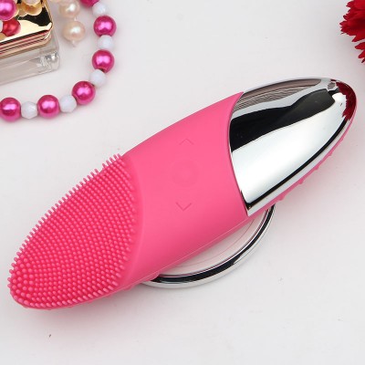 Waterproof Silicone Electric Sonic Cleanser Facial Massager Device Silicone Facial Cleansing Brush