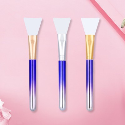 Face Mask Brush Cleaning Silicone Makeup Brush Facial Mud Mask Brush Applicator Silver  Face Mask Brushes